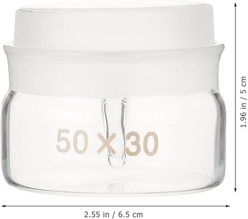 مجموعة زجاجات وزن زجاجية مكونة من قطعتين من برطمانات أخذ العينات من البورسليكات ذات الشكل المنخفض مع أغطية 50 × 30 مم أواني زجاجية للمختبر لتجارب الكيمياء وقياسها in Kuwait