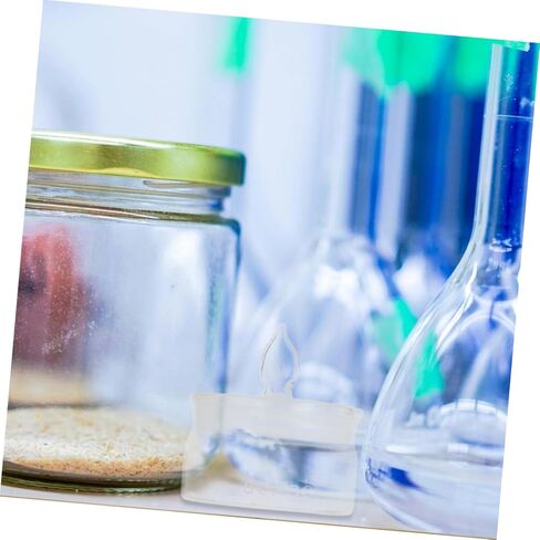 مجموعة زجاجات وزن زجاجية مكونة من قطعتين من برطمانات أخذ العينات من البورسليكات ذات الشكل المنخفض مع أغطية 50 × 30 مم أواني زجاجية للمختبر لتجارب الكيمياء وقياسها in Kuwait