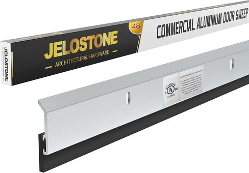 عبوتان - ممسحة سفلية للباب التجاري مقاس 48 بوصة (مؤكسد شفاف) JS-N315، ألومنيوم شديد التحمل، مع حشوة من مطاط النيوبرين، مثالية للاستخدام السكني والتجاري in Kuwait