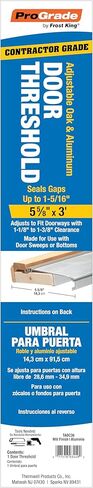 Frost King TAOC36SP Adjustable Aluminum and Oak Sill Threshold, Mill Finish in Saudi Arabia