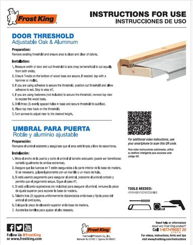 Frost King TAOC36SP Adjustable Aluminum and Oak Sill Threshold, Mill Finish in Saudi Arabia