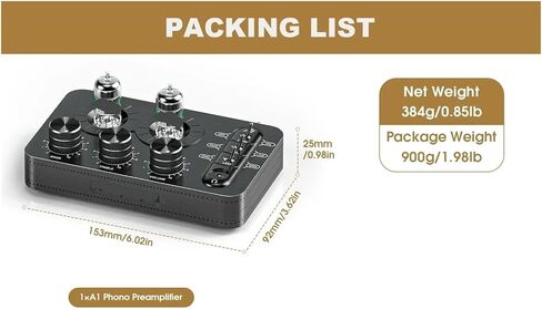 A1 HiFi GE5654 Vacuum Tube Phono Preamplifier for Turntable Stereo Tube Audio Preamp Headphone Amplifier with Tone Control in Saudi Arabia