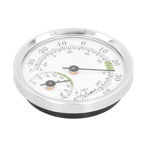 GLOGLOW Nan Dial Thermometer Hygrometer, Aluminum Alloy Mini Humidity Meter, Accurate Temperature Range -30 to 122 Fahrenheit for Chicken Coops and Garage Tester and Detector in Saudi Arabia