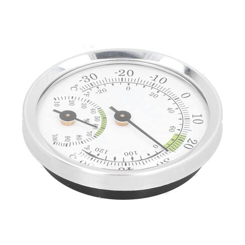 GLOGLOW Nan Dial Thermometer Hygrometer, Aluminum Alloy Mini Humidity Meter, Accurate Temperature Range -30 to 122 Fahrenheit for Chicken Coops and Garage Tester and Detector in Saudi Arabia