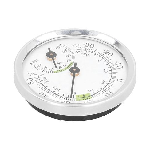 GLOGLOW Nan Dial Thermometer Hygrometer, Aluminum Alloy Mini Humidity Meter, Accurate Temperature Range -30 to 122 Fahrenheit for Chicken Coops and Garage Tester and Detector in Saudi Arabia