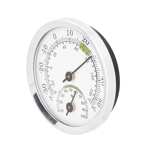GLOGLOW Nan Dial Thermometer Hygrometer, Aluminum Alloy Mini Humidity Meter, Accurate Temperature Range -30 to 122 Fahrenheit for Chicken Coops and Garage Tester and Detector in Saudi Arabia