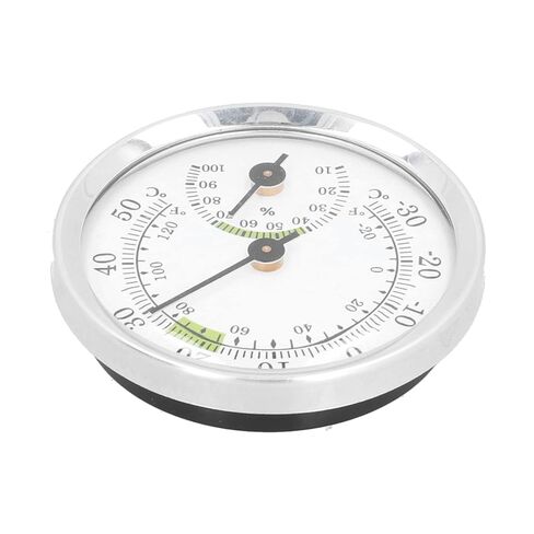 GLOGLOW Nan Dial Thermometer Hygrometer, Aluminum Alloy Mini Humidity Meter, Accurate Temperature Range -30 to 122 Fahrenheit for Chicken Coops and Garage Tester and Detector in Saudi Arabia