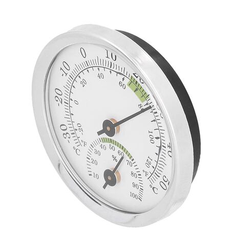 GLOGLOW Nan Dial Thermometer Hygrometer, Aluminum Alloy Mini Humidity Meter, Accurate Temperature Range -30 to 122 Fahrenheit for Chicken Coops and Garage Tester and Detector in Saudi Arabia