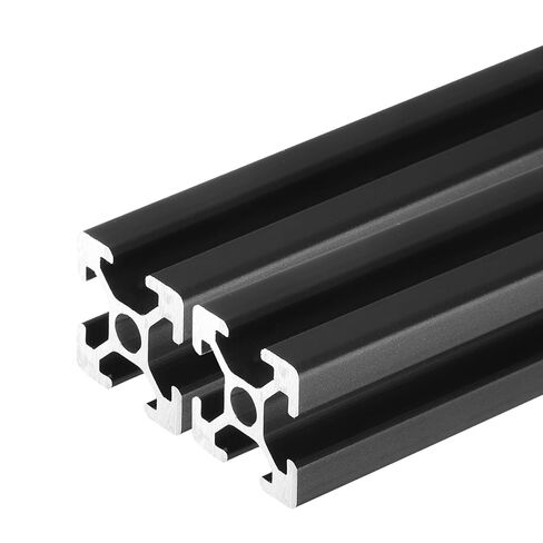 uxcell 2 pcs t slot 2020 profile profile ancliinum anclude 250 مم 10 بوصة ، إطار بثق السكك الحديدية الخطي الأسود القياسي الأوروبي للطابعة ثلاثية الأبعاد ، آلة CNC in Kuwait