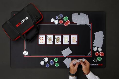 حصيرة البوكر 40 × 24 بوصة | حصيرة Texas Hold em الاحترافية لمجموعة البوكر - سطح طاولة البوكر على طراز الكازينو in Saudi Arabia