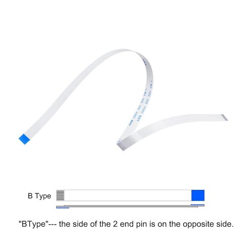 Generic FFC Ribbon Flat Flexible Cable, 12 Pin 0.5mm Pitch 300mm Long (B Type) for LCD 3D Printer Camera DVD TV Laptop Audio Pack of 10 in Saudi Arabia
