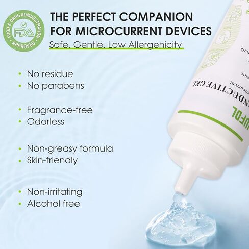 جل موصل مكركرنت مثالي لـ EMS وRF وTENS، جل آمن وغير لزج، 8.5 أونصة in Kuwait