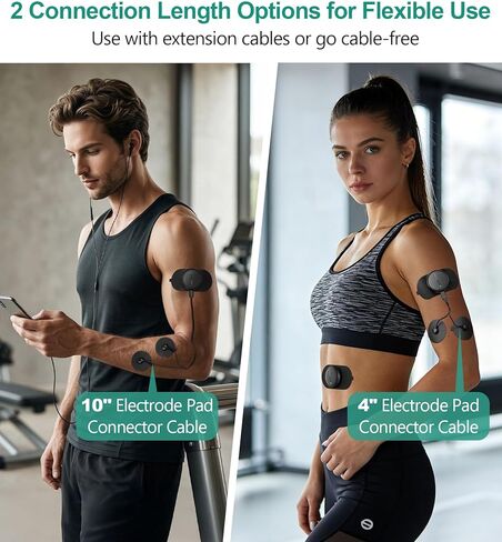 وحدة تحفيز العضلات من Medcursor - جهاز EMS لاسلكي 3 في 1 ثنائي القناة مع التحكم في التطبيق وذاكرة الجلسة، 25 مستوى كثافة، 8 مناطق مستهدفة، حقيبة تخزين، مصممة لتخفيف آلام الظهر in Kuwait