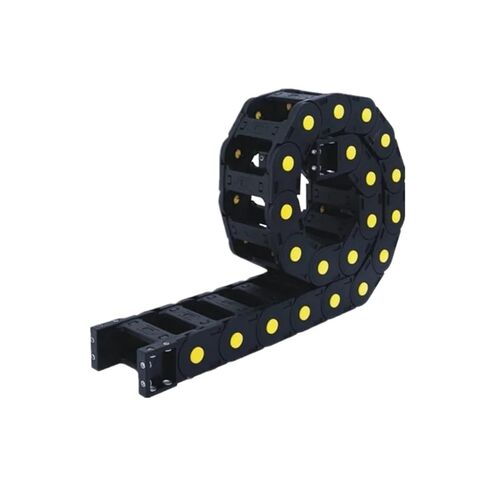 1PCS 1m Length Black Plastic Transmission Chain 25 Tooth Towline Nylon Cable Drag Chain Wire Carrier for Router(25x103 mm) in Kuwait