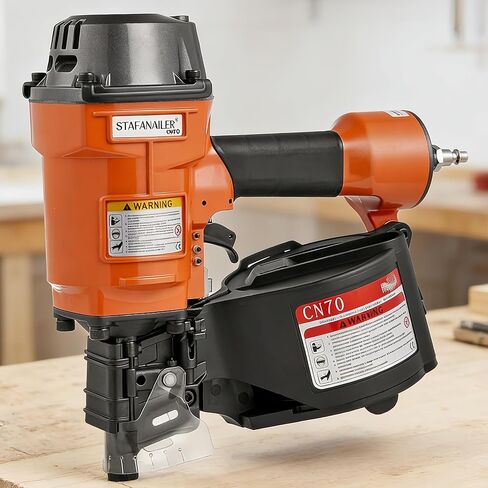 Update CN55 Pneumatic Siding Nailer for 1-Inch up to 2-1/4-Inch Nails, 15 Degree Coil Nail Gun with Bump Firing for Fast Nailing Speed, Coil Nail Gun for Pallets, Siding, Crating, Fencing, Decking in Saudi Arabia