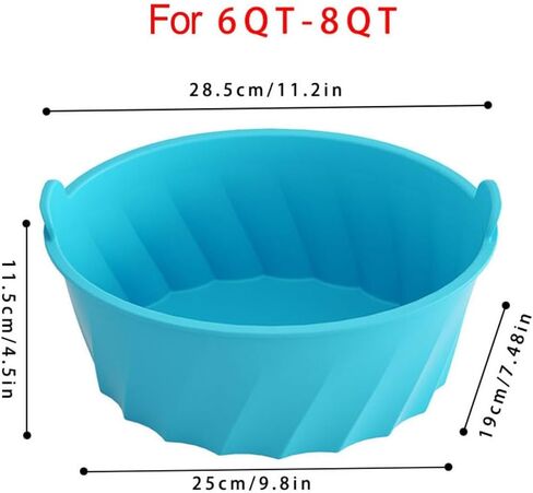 Reusable Silicone Slow Cooker Liner for 6-8 Quart Oval Crock Pot,Dishwasher Safe,High-Temperature Resistant up to 440°F,for 28.5 x 21.5 x 13 cm,for Microwave Oven Air Fryer Refrigerator,Blac in Kuwait