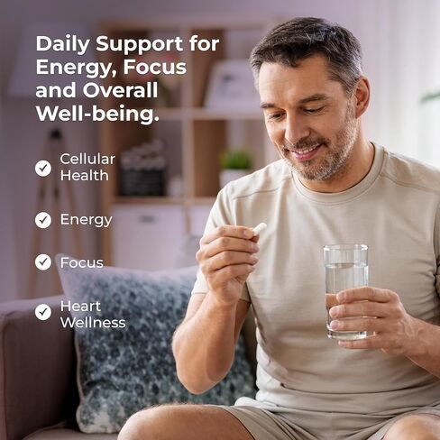 كبسولات نيوروجان إن إم إن + ريسفيراترول - دعم الصحة الخلوية والطاقة - 1200 مجم نيكوتيناميد أحادي نيوكليوتيد وترانس ريسفيراترول لكل وجبة، 90 قطعة in Kuwait