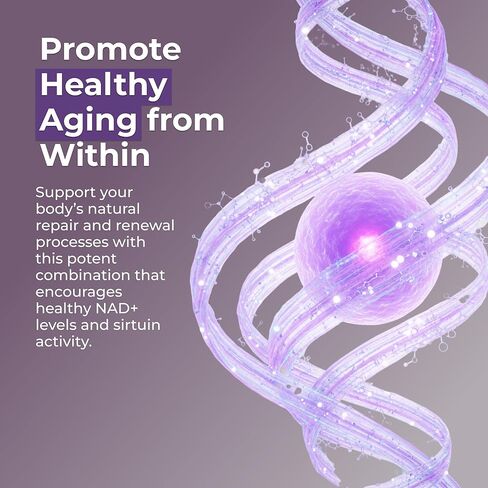كبسولات نيوروجان إن إم إن + ريسفيراترول - دعم الصحة الخلوية والطاقة - 1200 مجم نيكوتيناميد أحادي نيوكليوتيد وترانس ريسفيراترول لكل وجبة، 90 قطعة in Kuwait