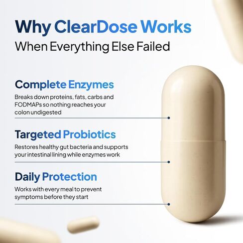 Digestive Enzymes with Probiotics – Broad Spectrum Enzyme Formula for Digestive Support, Bloating & Gas Relief, Lactase, Protease, Lipase – 60 Capsules in Saudi Arabia