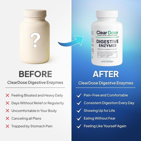 Digestive Enzymes with Probiotics – Broad Spectrum Enzyme Formula for Digestive Support, Bloating & Gas Relief, Lactase, Protease, Lipase – 60 Capsules in Saudi Arabia