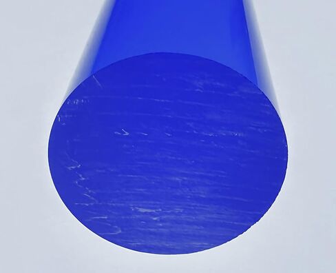 1 1/4 بوصة قطر × 6 بوصة قضيب زجاجي شبكي من الأكريليك المبثوق باللون الأزرق الشفاف بطول 6 بوصة - 31.75 ملم in Kuwait