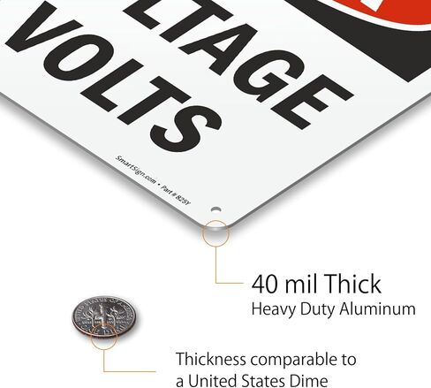 SmartSign "Danger - High Voltage 4160 Volts" Sign | 10" x 14" Aluminum in Saudi Arabia