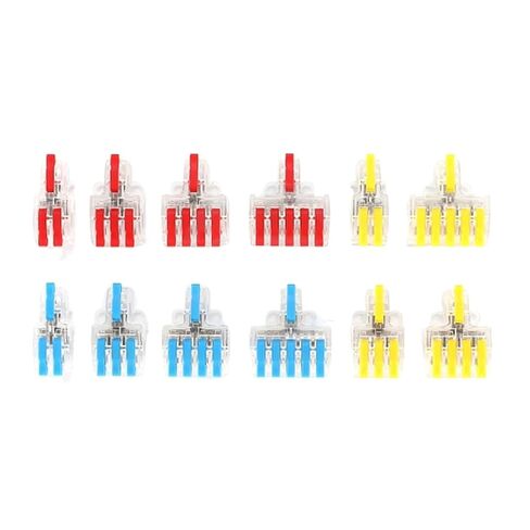 (10 pcs) DF-12 DF-13 Splicable Miniature Docking 1 in 2/3/4/5 Out Coloured Handles DF-14 DF-15 Clear Wiring Terminals(DF-14 Yellow) in Saudi Arabia