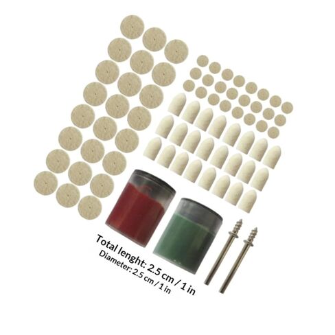 CHILDWEET 76pcs Felt Wool Buffing Wheel Set Polishing Pad Kit with Mandrels for Rotary Tool Auto Detailing and Jewelry Polisher Accessories in Saudi Arabia