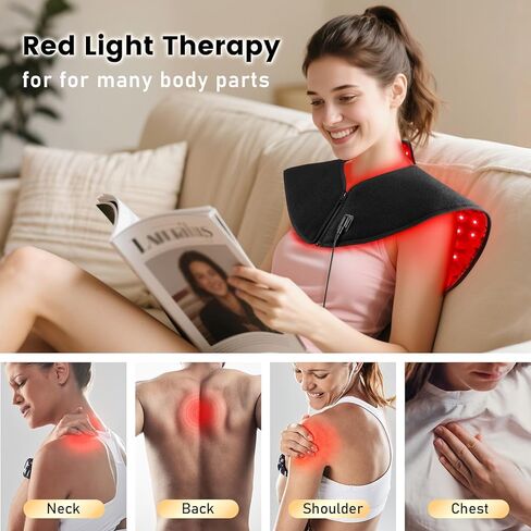 Viconor Red Light Therapy for Body, Infrared Light Therapy for Neck and Shoulder at Indoor, Neck Massager, Pain Relief, 194 LEDs, 660nm & 850nm, 30W High Power in Saudi Arabia