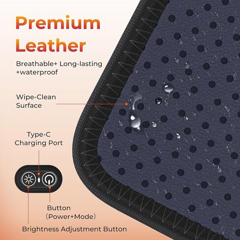 العلاج بالضوء الأحمر للجسم، وسادة العلاج بالضوء المحمولة اللاسلكية القابلة لإعادة الشحن بقدرة 2000 مللي أمبير في الساعة، علاج بالأشعة تحت الحمراء 660 و850 نانومتر للخصر الخلفي ومفاصل الركبة والكتف، للمنزل في الهواء الطلق، هدايا للنساء والرجال (13.6 بوصة × in Kuwait