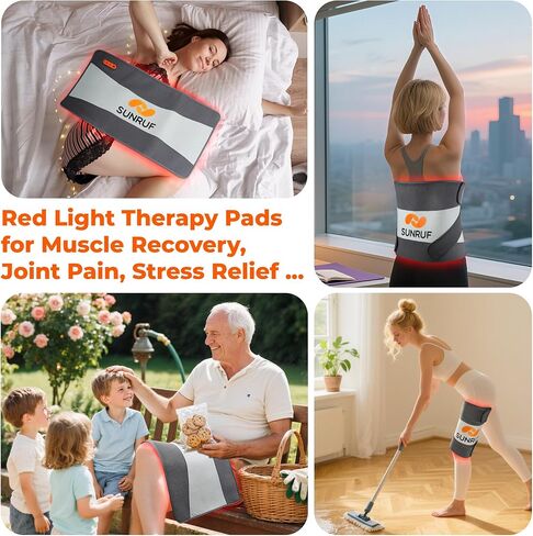 العلاج بالضوء الأحمر للجسم، وسادة علاج ضوئي محمولة كبيرة بقدرة 10000 مللي أمبير في الساعة، علاج بالأشعة تحت الحمراء 660 و850 نانومتر للخصر الخلفي ومفاصل الركبة والكتف، للاستخدام المنزلي في الهواء الطلق، هدايا للنساء والرجال (24.5 بوصة × 13 بوصة) in Kuwait