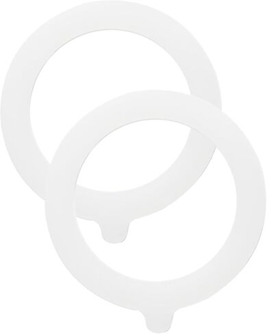 2Pcs White Silicone Jar Gaskets Replacement Rubber Seals Rings Sealing Rings for Mason Jar Lids Airtight Leak-Proof Canning Silicone Fitting Seals Canning Lids (3.75 Inch) in Kuwait