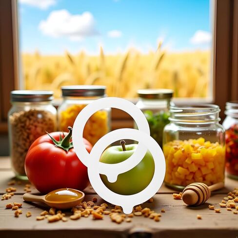 2Pcs White Silicone Jar Gaskets Replacement Rubber Seals Rings Sealing Rings for Mason Jar Lids Airtight Leak-Proof Canning Silicone Fitting Seals Canning Lids (3.75 Inch) in Kuwait