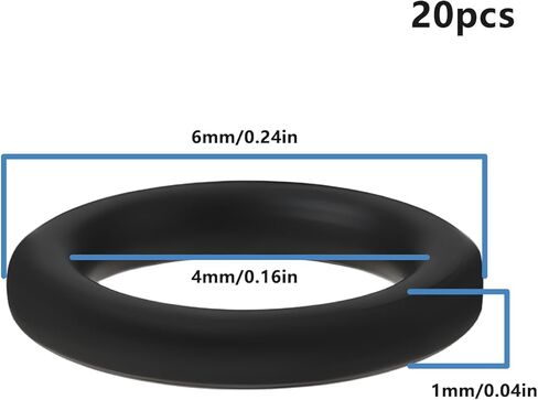 The Lord of the Tools 20x O-Ring Replacement B1524 6x4x1mm Compatible with Eurotorch Plug MIG Gas Connector in Kuwait