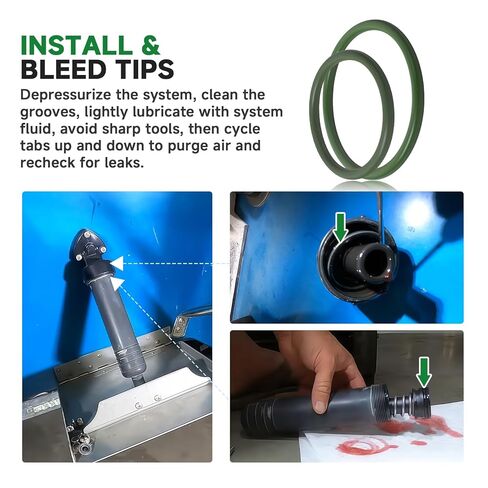 طقم مكون من 4 قطع على شكل حلقة دائرية، A1120 A1121، متوافق مع مشغلات Bennett Trim Tab، مطاط FKM Fluoro الأخضر المحسن، مجموعة بديلة لإصلاح التسريبات الهيدروليكية in Kuwait