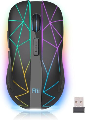 Rii Wireless Mouse with USB Nano Receiver,Rechargeable for Office Gaming in Kuwait