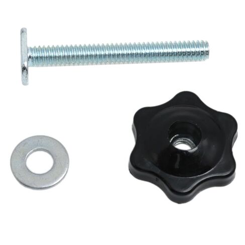 يوكاتا فضي 1/4"-20 T مسامير المسار T-Track 2 بوصة مسامير طويلة 1/4" مقابض نجمة سوداء وغسالات لتركيبات النجارة وأجهزة التثبيت 8 مجموعة in Saudi Arabia