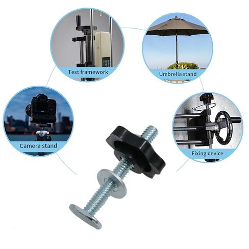 يوكاتا فضي 1/4"-20 T مسامير المسار T-Track 2 بوصة مسامير طويلة 1/4" مقابض نجمة سوداء وغسالات لتركيبات النجارة وأجهزة التثبيت 8 مجموعة in Saudi Arabia