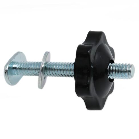 يوكاتا فضي 1/4"-20 T مسامير المسار T-Track 2 بوصة مسامير طويلة 1/4" مقابض نجمة سوداء وغسالات لتركيبات النجارة وأجهزة التثبيت 8 مجموعة in Saudi Arabia