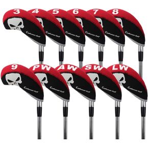 Craftsman Golf 11pcs Multi Color Skull Golf Club Neoprene Iron Head Cover Headcover Set Protector Cases