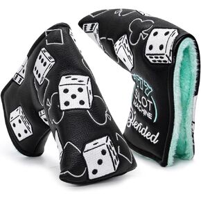 Golf Club Covers Lucky 777 Blade Putter Headcover Golf Driver Covers Fairway Wood Headcover Hybrid Head Cover Blade Putter Cover Leather 3 Wood Headcovers Golf Headcovers for All Brand