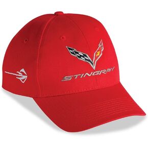 قبعة بيسبول C7 كورفيت ستينغراي تشينو - صُنعت في الولايات المتحدة الأمريكية (أحمر) in Kuwait