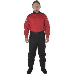 بدلة سباق G-FORCE Racing Gear 4125XLGBK GF 125 سوداء كبيرة جدًا بطبقة واحدة