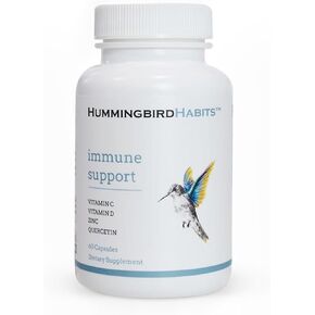 Immune Support, Zinc Quercetin Vitamin C and D Immune Complex, Dihydrate Quercitin Supplements 500 with Zinc Vitamin C D3 for Immunity Support, Vegan Supplement (60 Capsules)