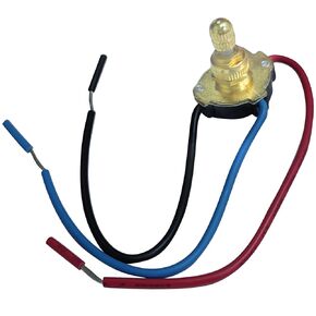 Lamp Switch Zing Ear ZE-117M 3/8" 2 Circuit 3 Way Push Button Light Switchs 125V/6A 250V/3A 125VL/6A 125VT/1A Replacement Part Tools Brass Metal Up Shell with Removable Knob for Desk Lamps