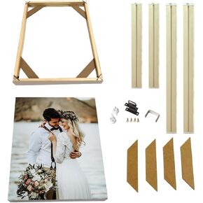 DIY Solid Wood Canvas Frame Kit for Oil Painting & Wrapped Canvas Wall Art Canvas Stretcher Bars Wooden Art Frames for Paintings & Canvases Framed Picture Canvas Artwork Accessories - 12x12 inches