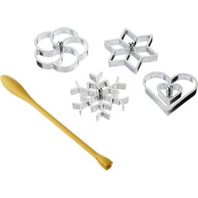 Tescoma 630048.00 Rosette Waffle Iron, with 4 Shapes, Rosette Waffle Maker