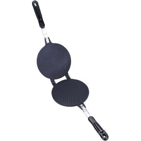 Non-Stick Waffle Cone Maker, Aluminum Alloy Egg Roll Ice Cream Cone Maker Crispy Omelette Pancake Pan Easy Kitchen Baking Cooking Tools with Heat-insulation Handle