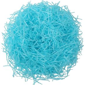 Ankelesz Easter Crinkle Cut Paper Shred for Packing Filler Gift Wrap Basket Filler Colored Paper (Blue)