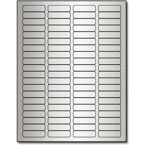 Silver Foil Return Address 1/2" x 1 3/4" Labels for Laser Printers - 800 Labels